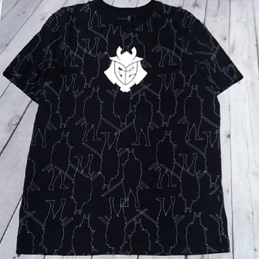 Black Graphic T-Shirt with White Logo